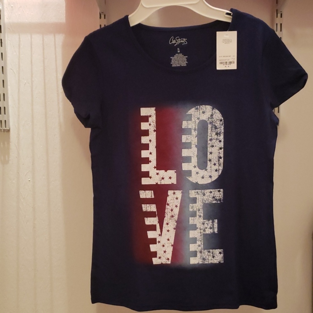 Girl's Flag "Love" shirt
